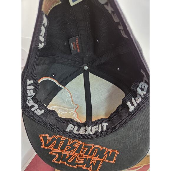Metal Militia Motocross Hat FlexFit Sz L/XL Black Vintage Skull Racing Gearhead - Picture 6 of 10
